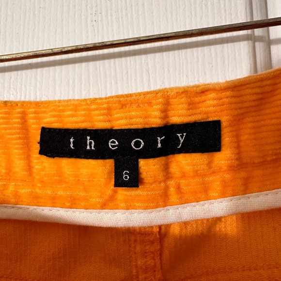 THEORY 6 VINTAGE Wilma Corduroy Straight Leg Crops Mid Rise FALL Autumn Gold - Picture 3 of 13